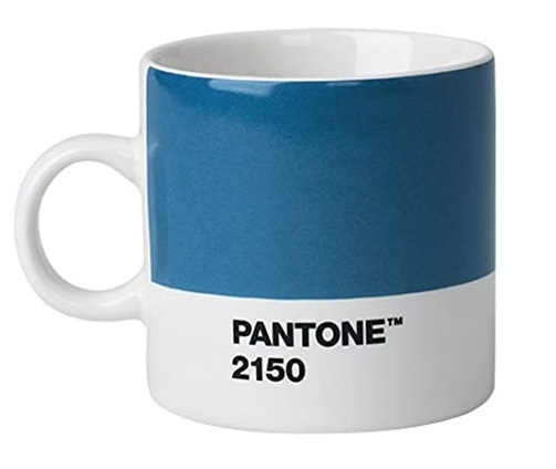 Pantone šálka na espresso 120 ml keramická modrá/biela