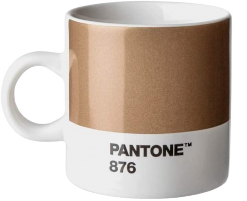 Pantone šálka na espresso 120 ml keramická bronzová/biela