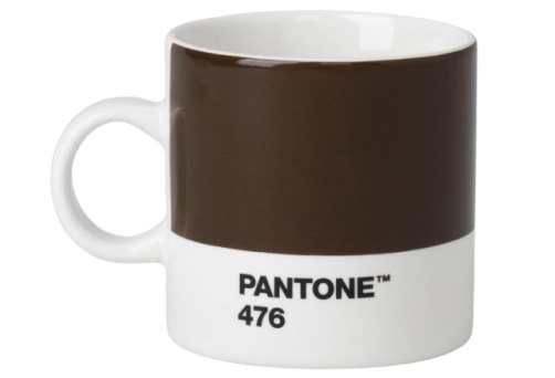 Pantone šálka na espresso 120 ml keramická hnedá/biela