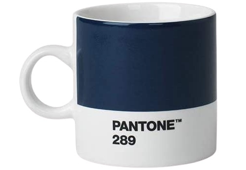 Pantone šálka na espresso 120 ml keramická tmavomodrá/biela