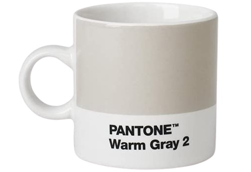 Pantone šálka na espresso 120 ml keramická sivá/biela
