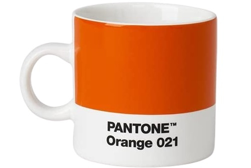 Pantone šálka na espresso 120 ml keramická oranžová/biela