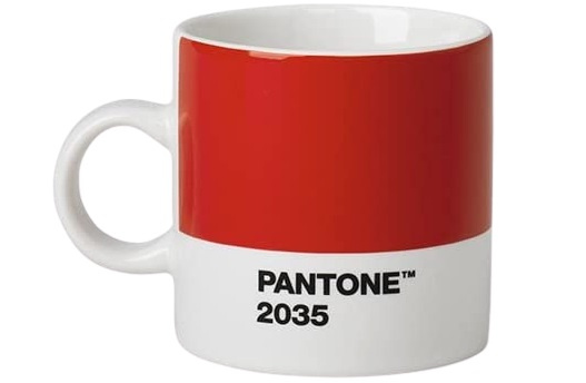 Pantone šálka na espresso 120 ml keramická červená/biela
