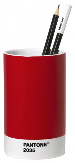 Pantone držiak na pero 11 x 5 cm porcelánový červený