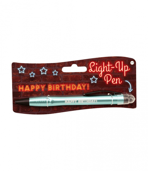 Paper Dreams light up pen happy birthday groen