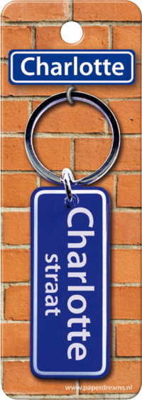 Paper Dreams kľúčenka Charlotte street 9 x 3 cm oceľovo modrá