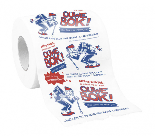 Paper Dreams toaletný papier Ouwe Bok pánsky papier bielo/červený