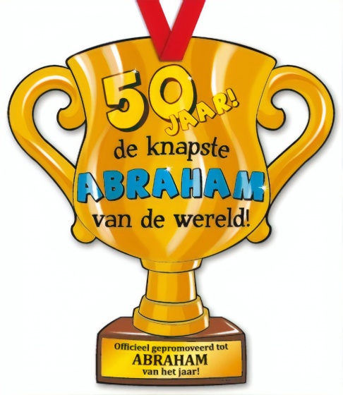 Paper Dreams trofej 50 rokov najkrajšieho Abraháma 33 cm lepenka zlatá