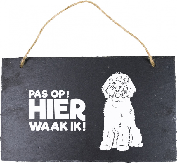Paper Dreams čierna bridlicová šachovnica Labradoodle 15 x 25 cm