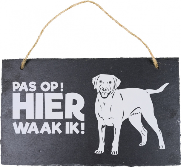 Paper Dreams labrador hodinky znak 15 x 25 cm bridlicovo čierna
