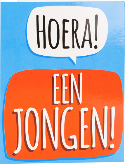 Papierové sny blahoželania Hoera! Een jongen! 16 x 12,5 cm upravené