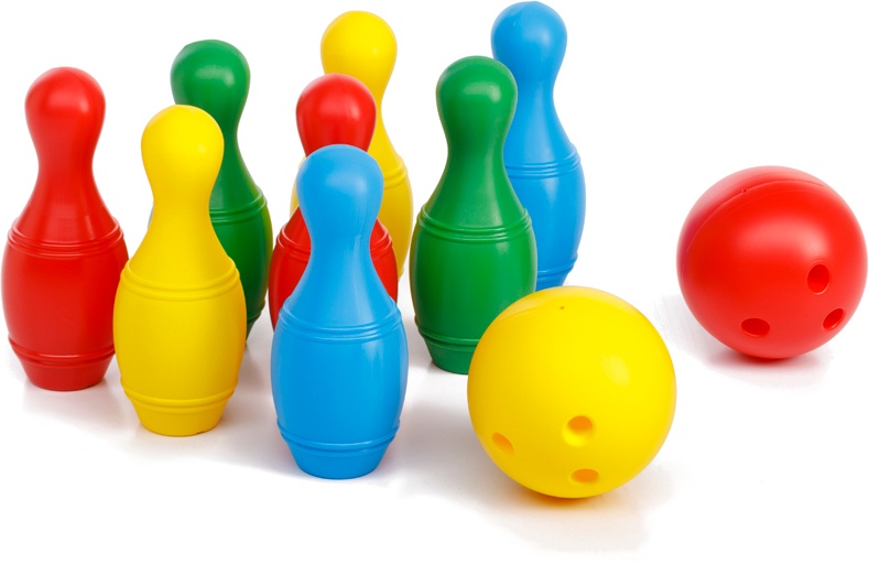 Paradiso Toys kegelspel 10 delig 31 cm