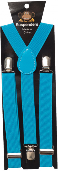 Partychimp traky 2,5 cm elastan/polyester modrá jednoveľ