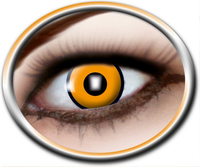 PartyXclusive kontakt Crowlenses silikón čierno/žltý