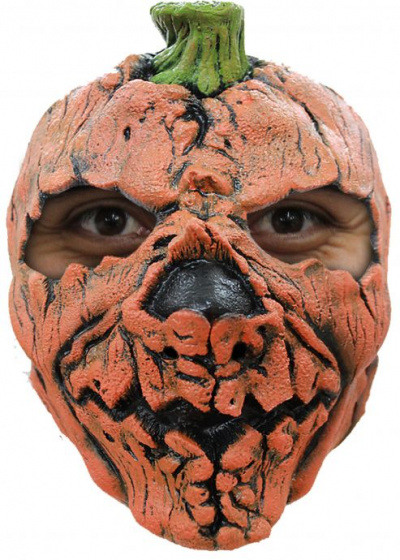 Partychimp pleťová maska Pompoen 1 latexová oranžová/zelená jednoveľa