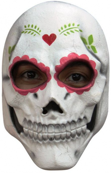 Partychimp pleťová maska Scary Catrina latexová biela jednovel