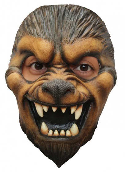 Partychimp pleťová maska Teen Wolf latexová hnedá/béžová jednovel