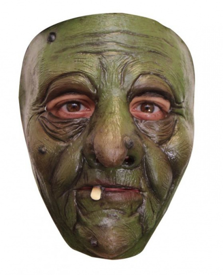 Partychimp pleťová maska The Witch latexová zelená jednoveľkosť