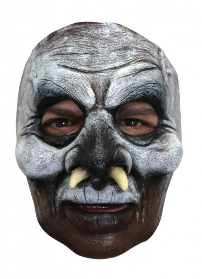 Partychimp pleťová maska Voodoo Priest latexová biela / čierna jednovel