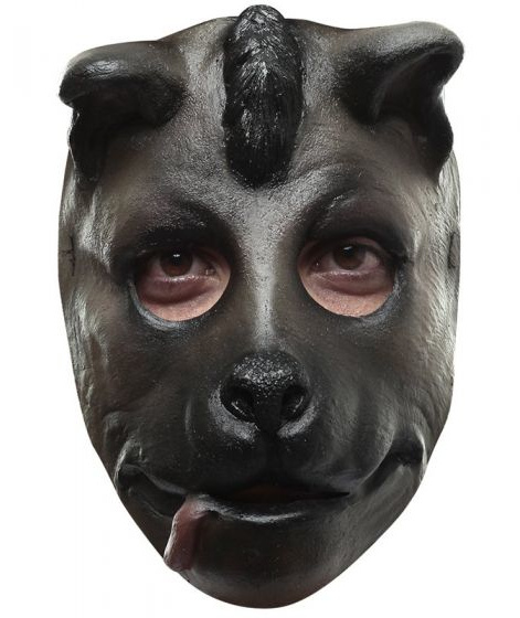 Partychimp pleťová maska Xolo latexová tmavo hnedá jednovel