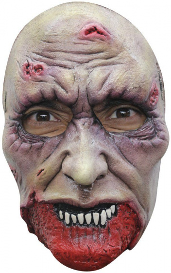 Partychimp pleťová maska Zombie 5 latexová červená našej veľkosti