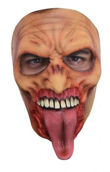 Partychimp pleťová maska Zombie Tong latexová béžová jednoveľkosť
