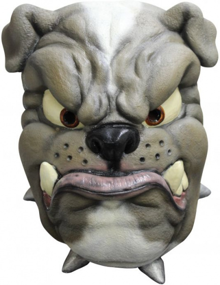 Partychimp maska ??na hlavu Bulldog latexová šedá jednoveľkosť