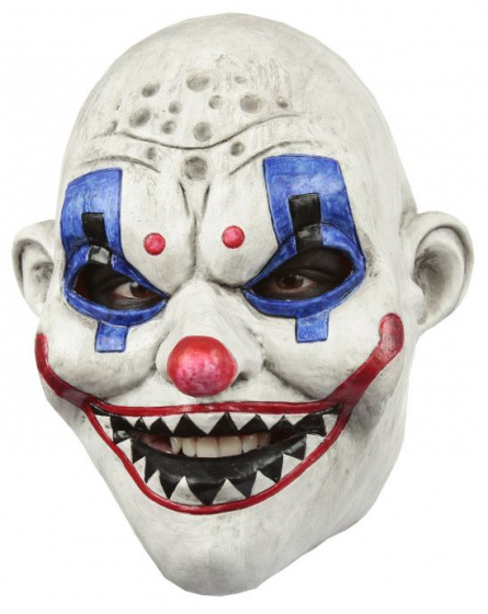 Partychimp maska ??na hlavu Clown Corridor Raf latexová biela jednoveľ