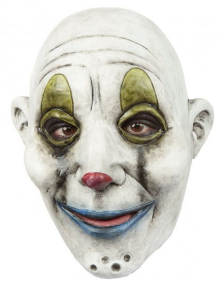 Ghoulish maska na hlavu Clown Gang Tiger latexová biela jednovel