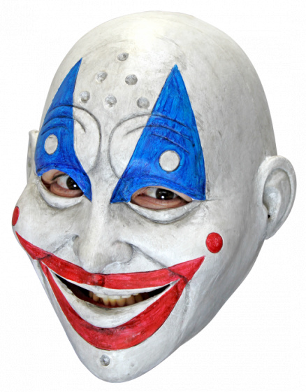 Ghoulish maska na hlavu klaun unisex latexová biela jednoveľkosť