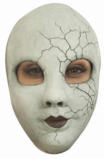 Ghoulish maska na hlavu creepy bábika latexová biela jednoveľkosť