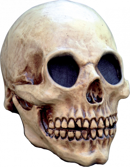 Partychimp maska na hlavu Head Skull latexová biela jednovel
