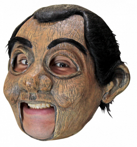 Partychimp maska ??na hlavu Jimmy Puppet unisex latexová béžová jednoveľkosť