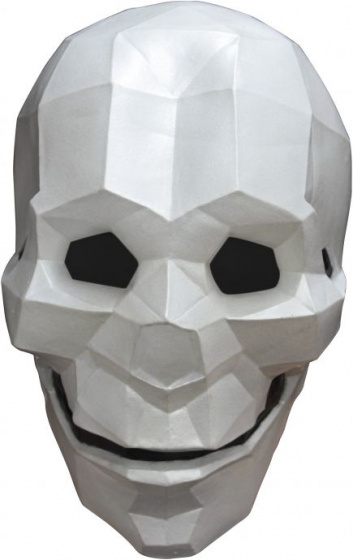 Ghoulish maska na hlavu Poly Skull latexová biela jednovel