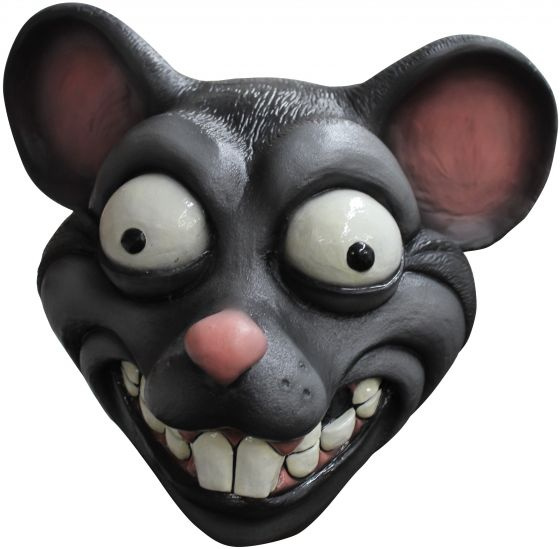 Ghoulish maska na hlavu Krysia latexová čierna jednoveľkosť