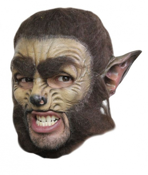 Ghoulish maska na hlavu vlk unisex latexová béžová jednoveľkosť