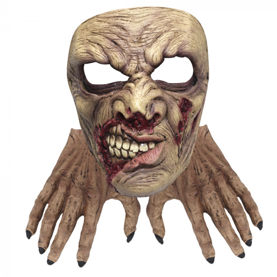Partychimp pleťová maska ??zombie latex hnedá jednoveľkosť
