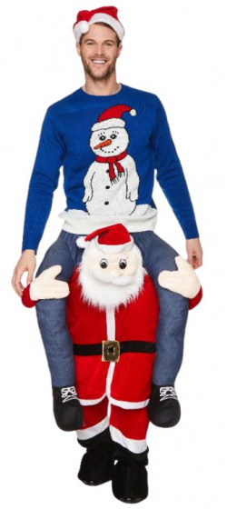 Karnival Costumes niesť me-nohavice Santa Claus polyester veľkosť one-size