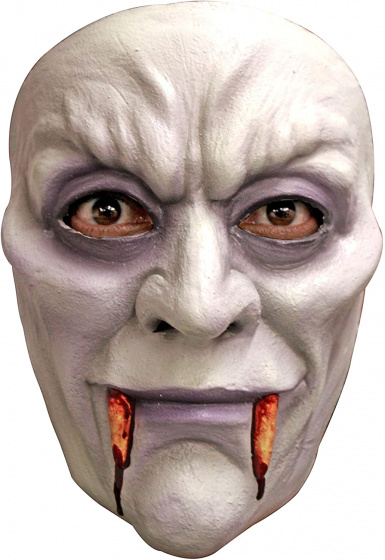 Partychimp maska Master Vampire 30 cm latexová biela jednovel