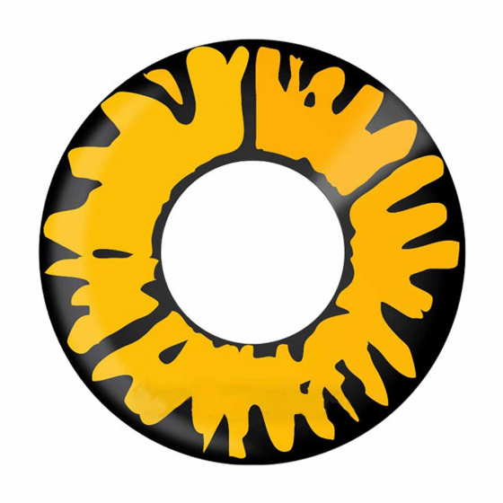 PartyXclusive kontaktné šošovky T-light (poly-)hema žltá