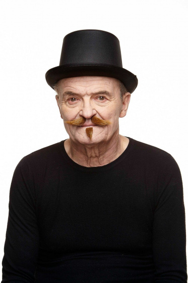 Partychimp fúzy set Bryan mužské umelé kožušiny červená 2dielna