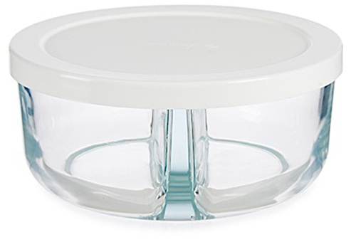 Pasabache obedár 16 x 7,6 cm sklo transparentné/biele