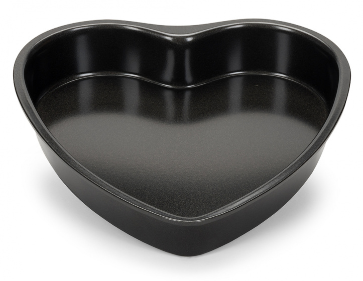 heart shape 20 cm steel black