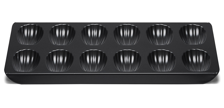 Patisse madeleinevorm 40 cm staal zwart Patisse madeleinevorm 40 cm staal zwart