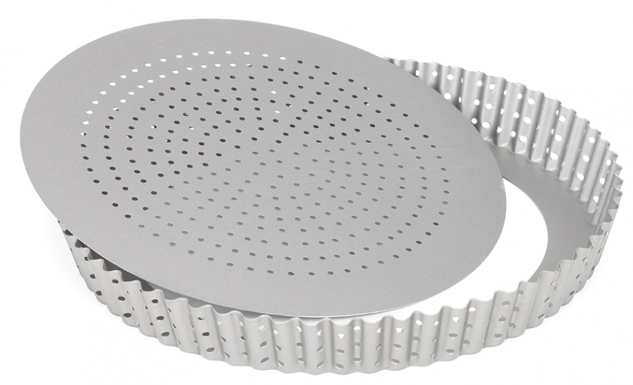 Patisse quichevorm geperforeerd 24 cm staal zilver Patisse quichevorm geperforeerd 24 cm staal zilver