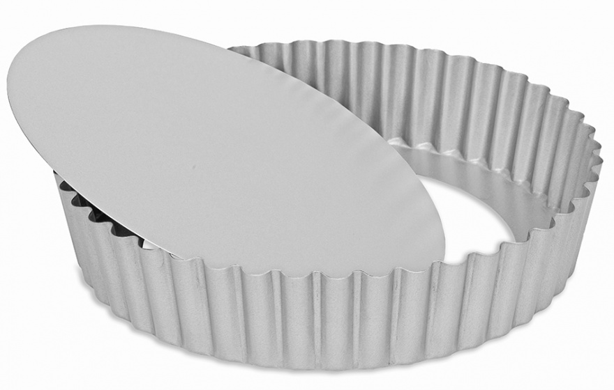 Patisse quichevorm met losse bodem 20 cm staal zilver Patisse quichevorm met losse bodem 20 cm staal zilver