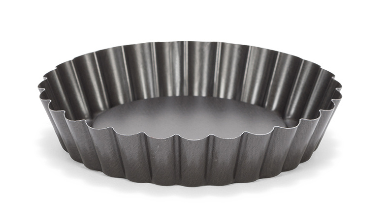 Patisse taartvorm 10 x 2 cm staal antraciet Patisse taartvorm 10 x 2 cm staal antraciet