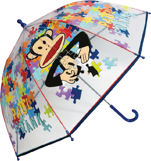 Paul Frank paraplu junior 45 cm polyester transparant