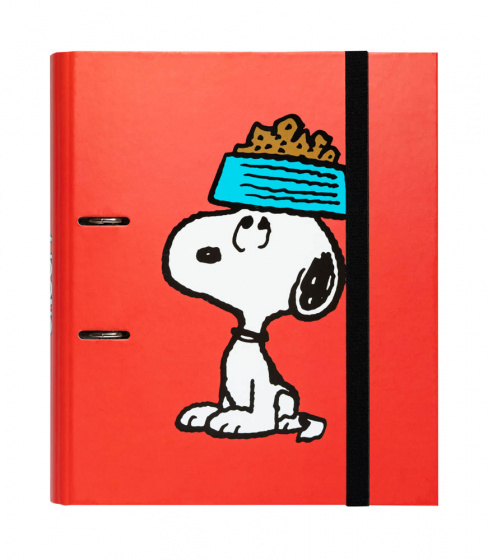 Peanuts krúžková väzba Snoopy 2-krúžky A4 kartónová červená