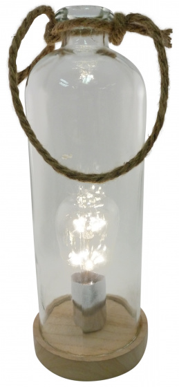 Peha ozdobná fľaša led 12 x 33 cm sklenená priehľadná